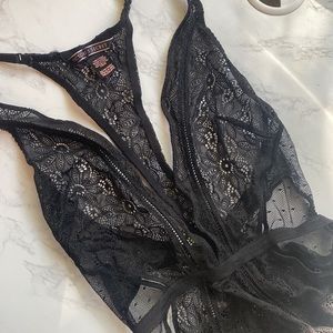 Victoria secret lace bodysuit corset top XS